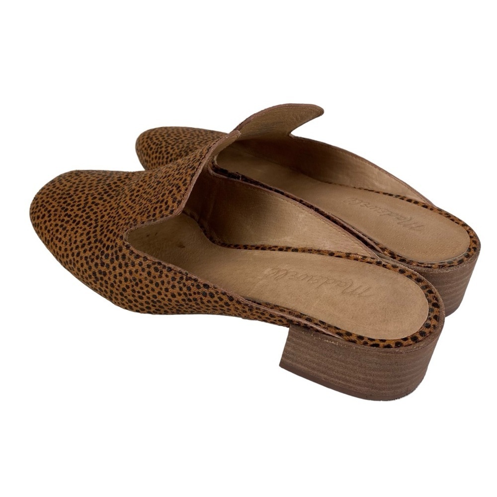 Madewell The Willa Loafer Spotted Calf Hair Slip On Mules Size 7 Brown Black - Picture 6 of 10
